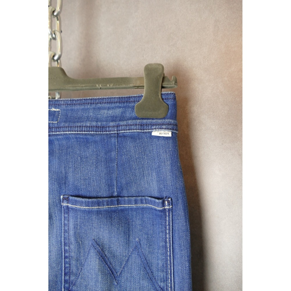 Mother RARE The Double Zip Pocket Flare Leg Jeans Womens Size‎ 28 Blue Denim - Picture 3 of 14
